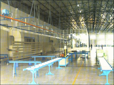 Powder coating line