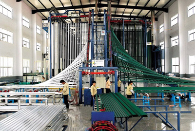 Complete powder coating plant for aluminium profile